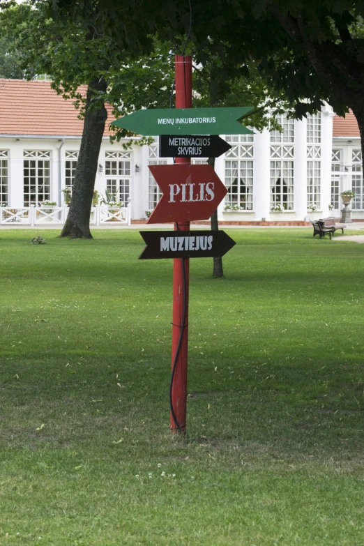a pole with two street signs that say different places