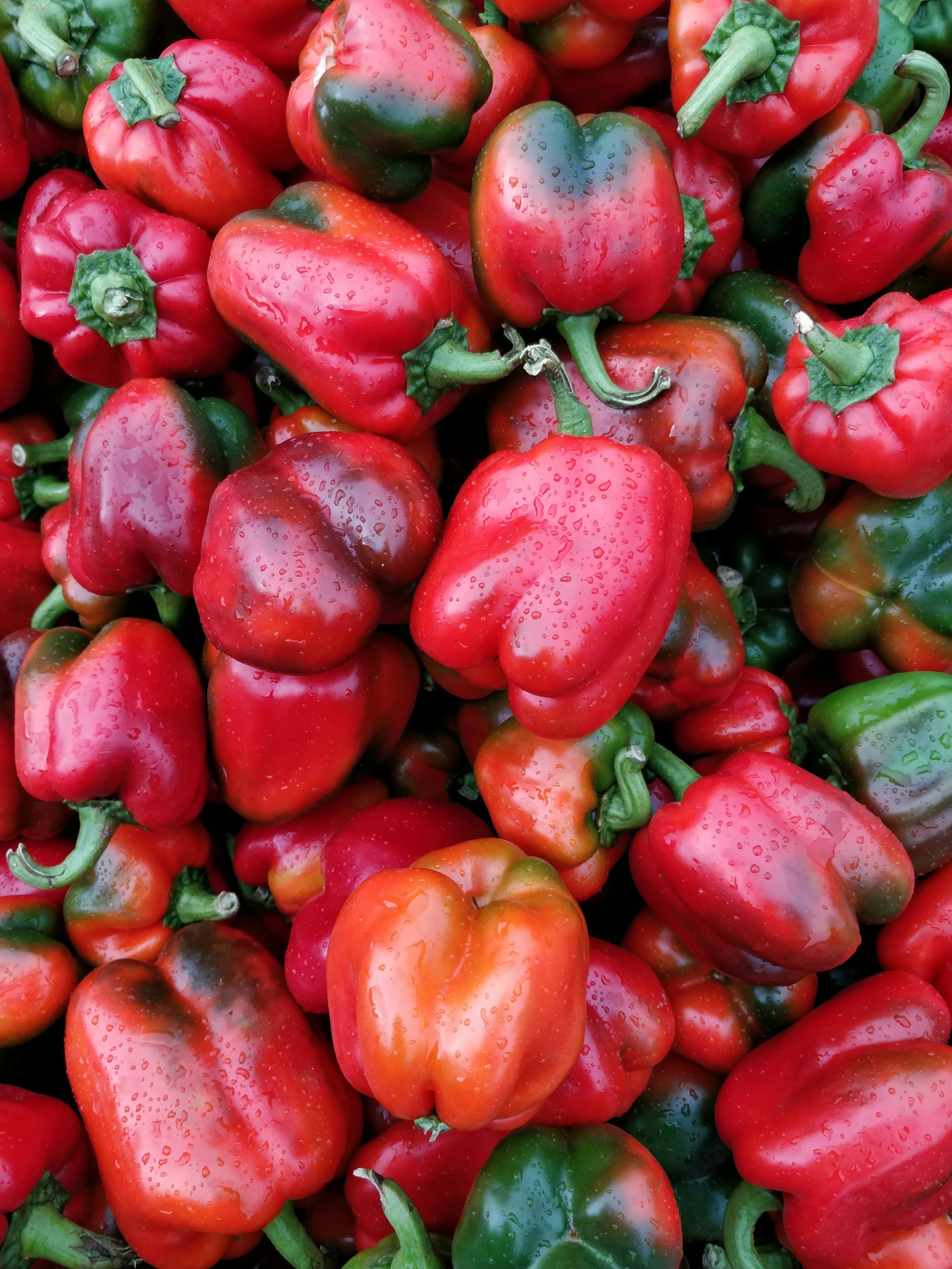 red bell peppers are very delicious and green