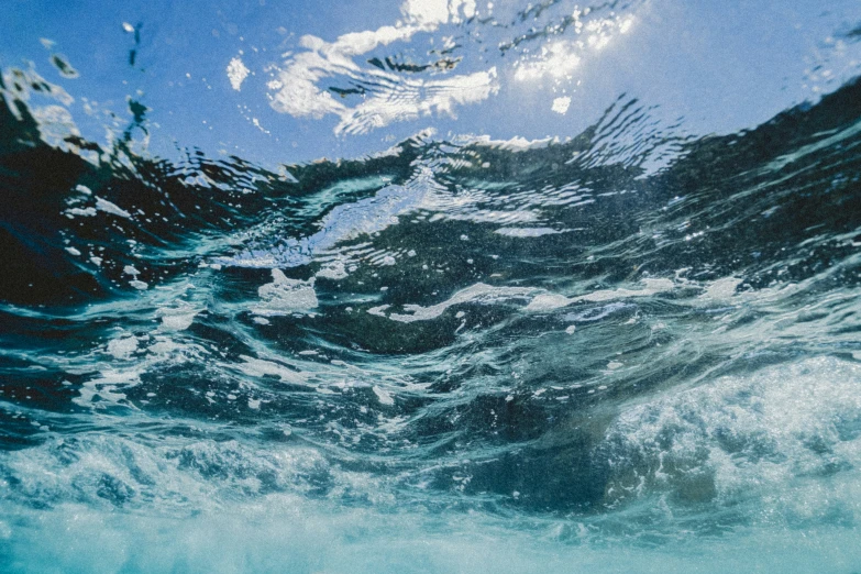 the surface of water near the shore line