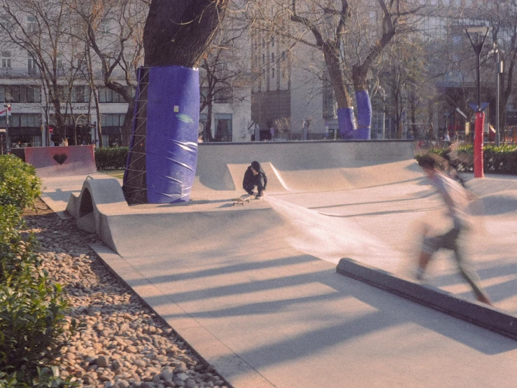 a man on a skateboard on the ground