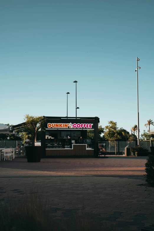 the back entrance to the desert food stand