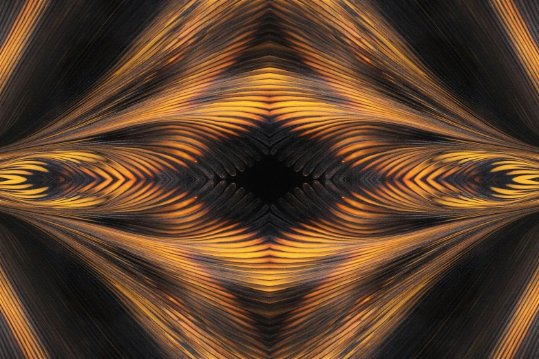 a computer generated, orange and black design on a computer screen