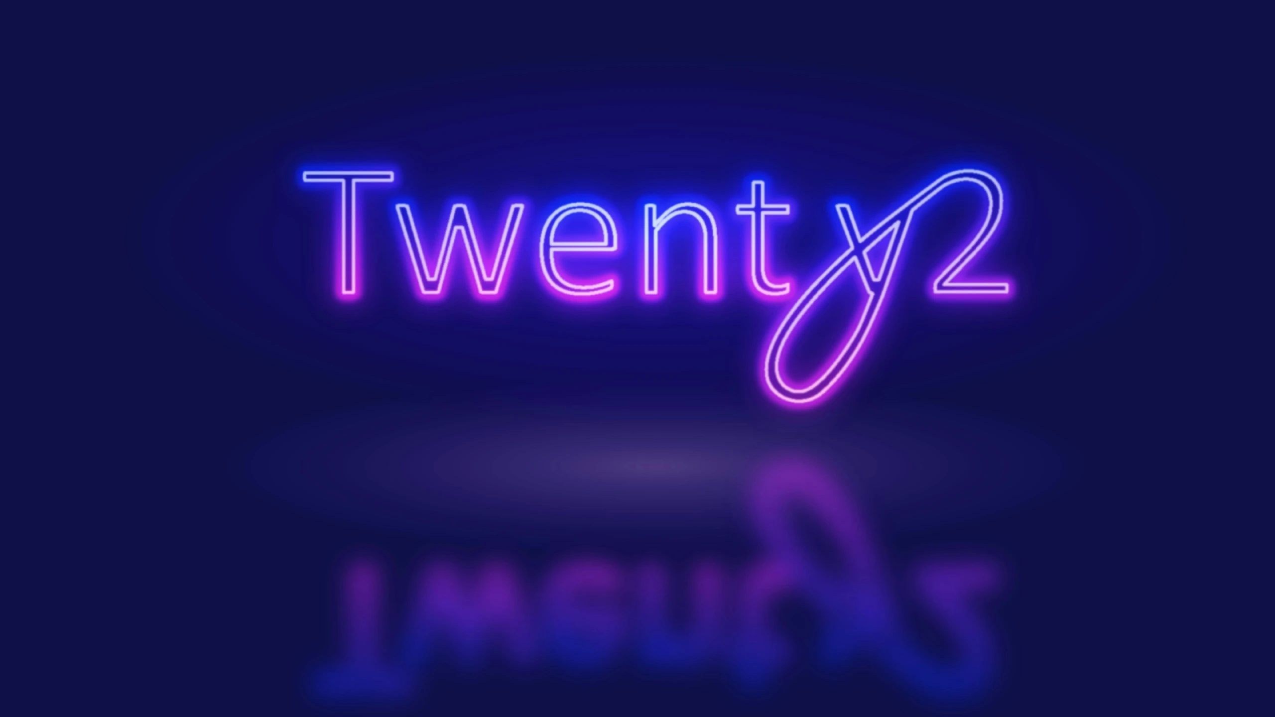 a neon blue font with a glowing back ground