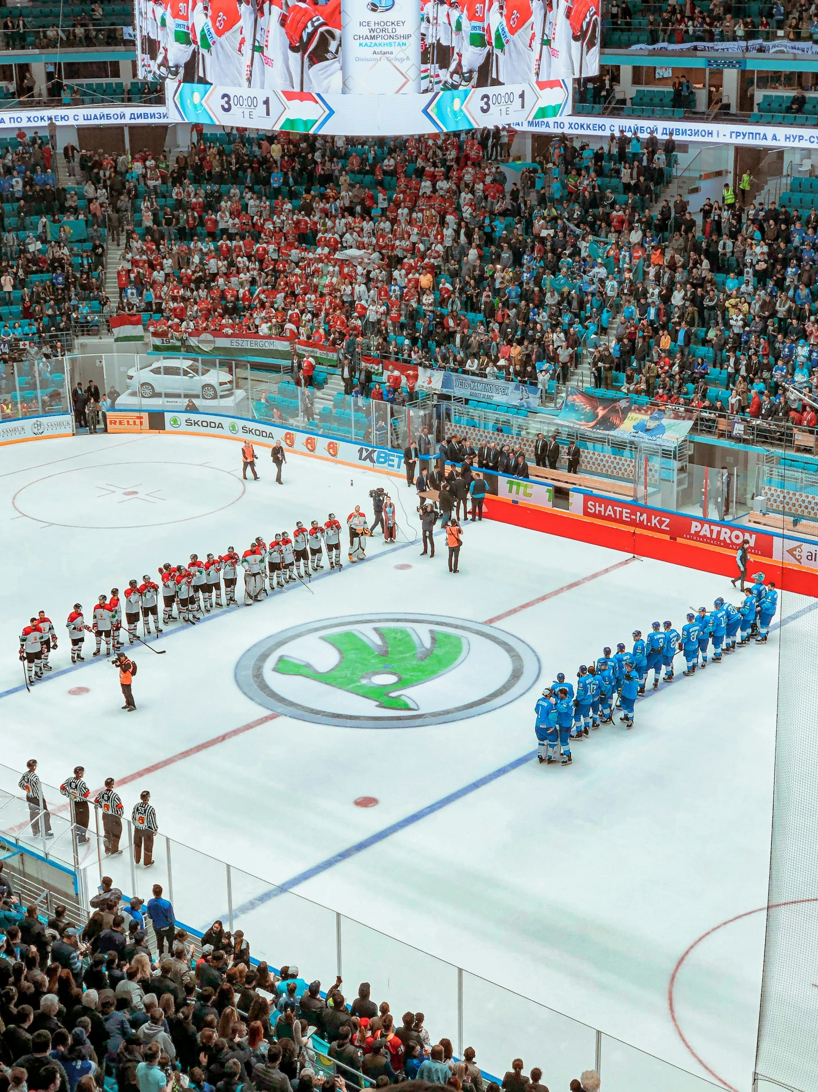 a professional hockey game in progress during a match