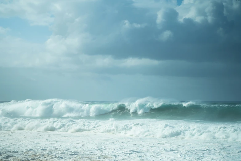 ocean view with dark sky and large wave