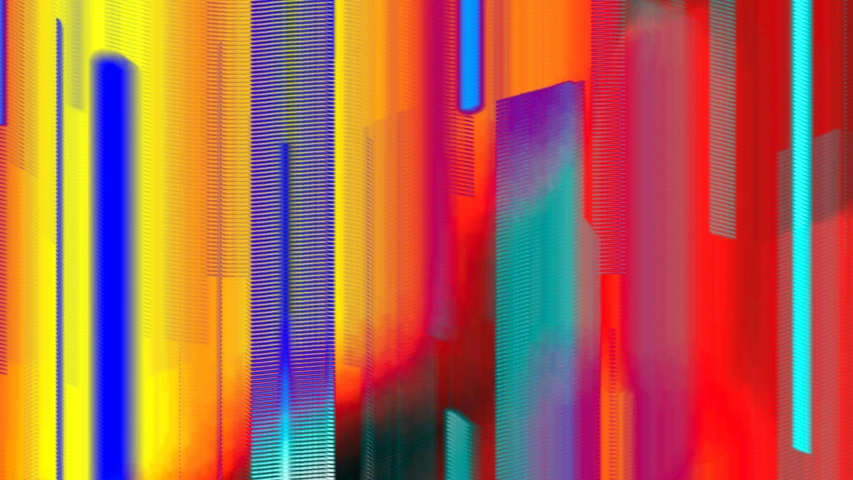 abstract art with colored lines and space