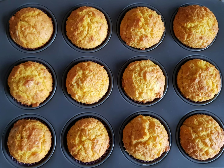 an image of several muffins sitting on a tray