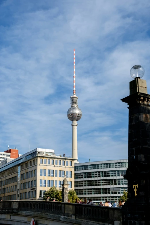 a view of the city of berlin with the tv tower in the background