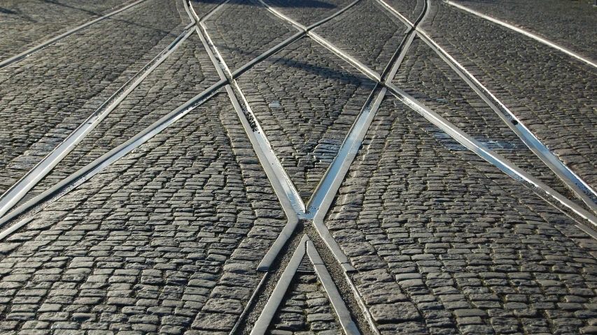 the train track has two lines running through it