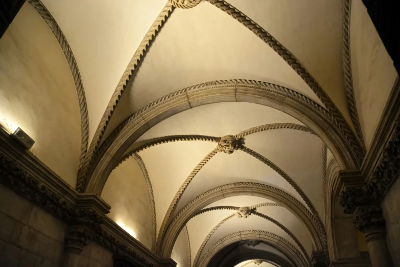 the cathedral is full of vaulted ceilings with decorative decorations