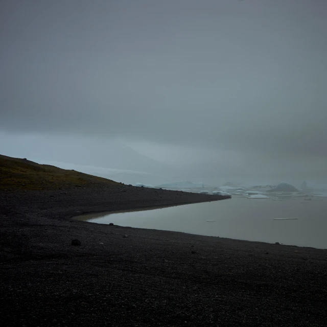 an empty lake that looks like a body of water