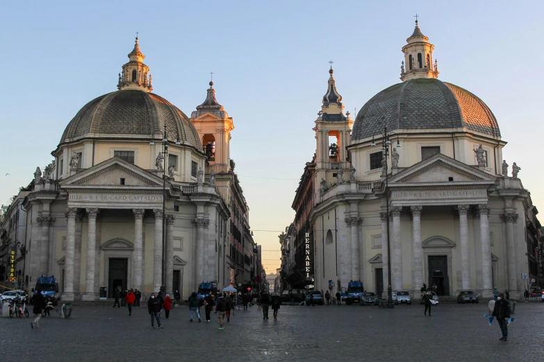 some very pretty buildings with big domes on top