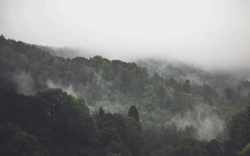 an image of fog rolling on the mountains