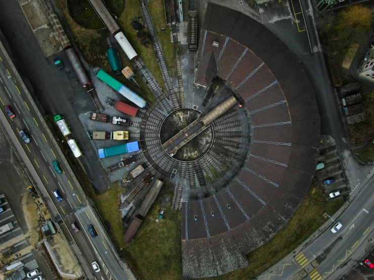 a circular object stands in a large field