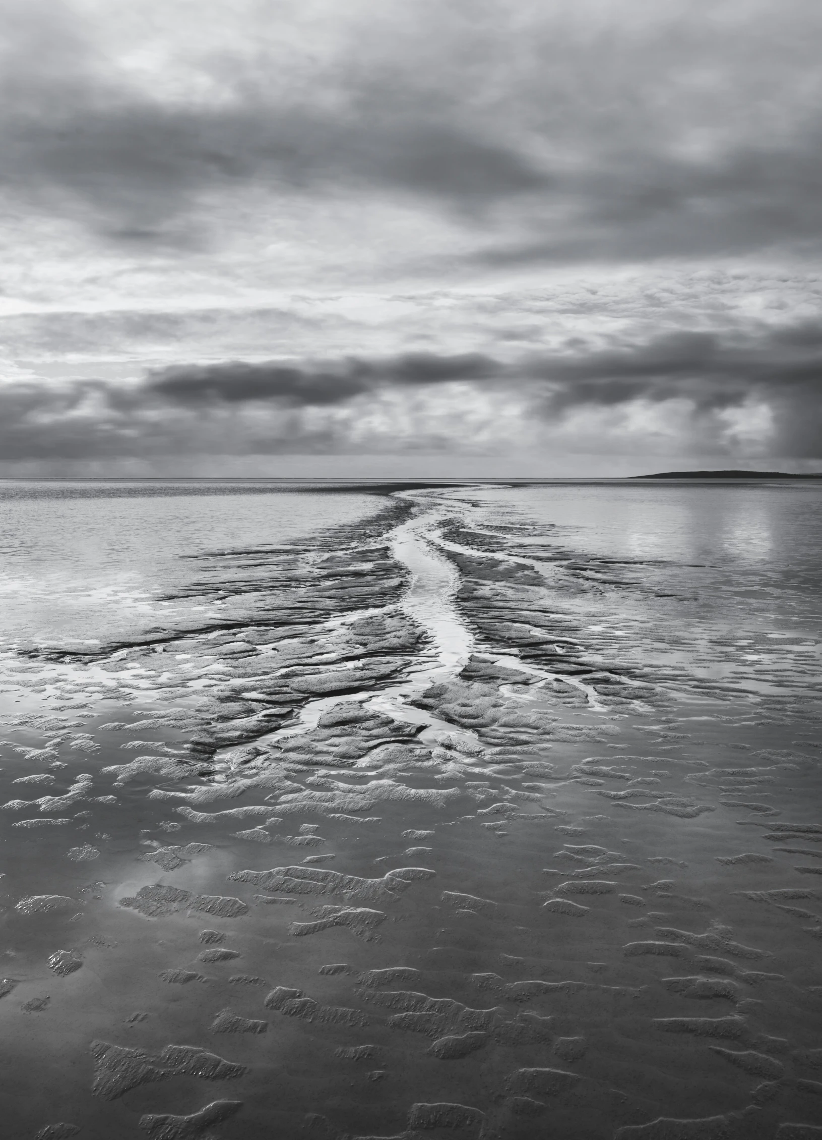 the boat travels along the coast, making the water turn black and white