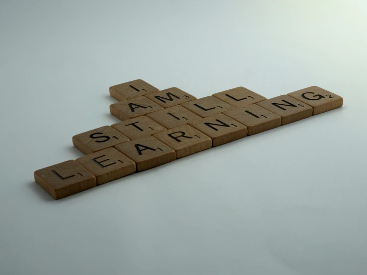 an image of small wooden letters arranged together