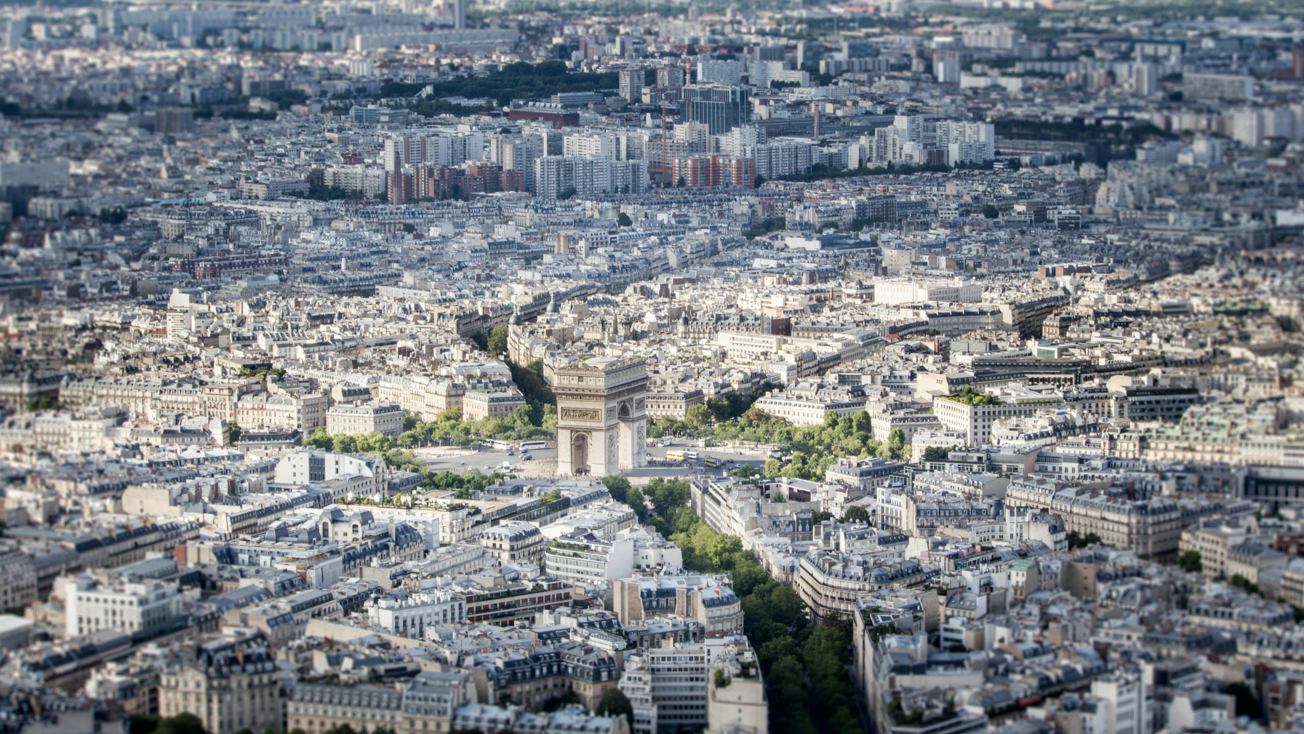 the view from a plane of paris