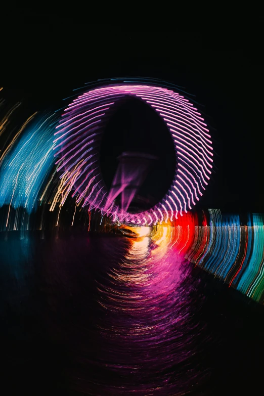 an artistic circular pograph is shown with blurry lights