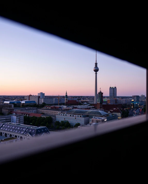 the city is very wide and empty in the evening