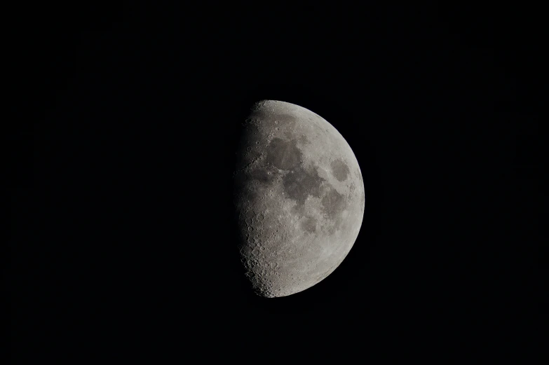 the moon in black and white is lit up