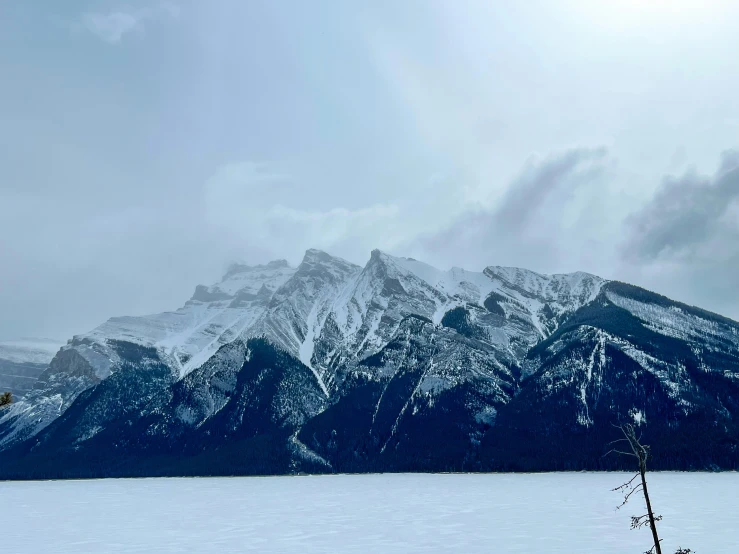 there is some snow that has been cleared off in the mountains