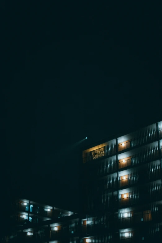 city street lights are lit at night from below