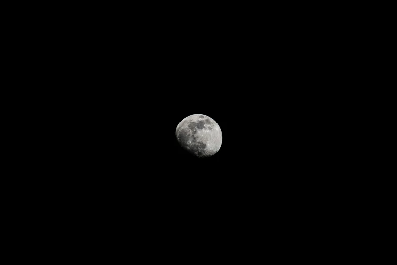 the view of the moon at night as it looks dark