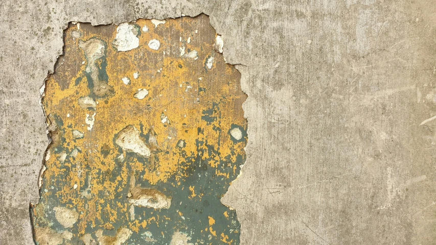 the worn paint is yellow and green