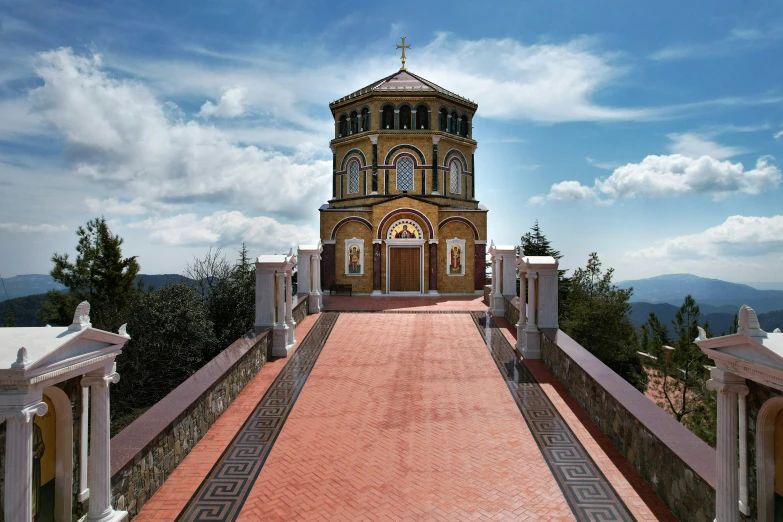 a church with a cross on top of it