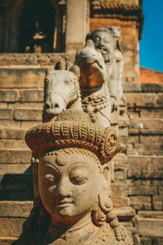 this is a statue of a woman with two heads