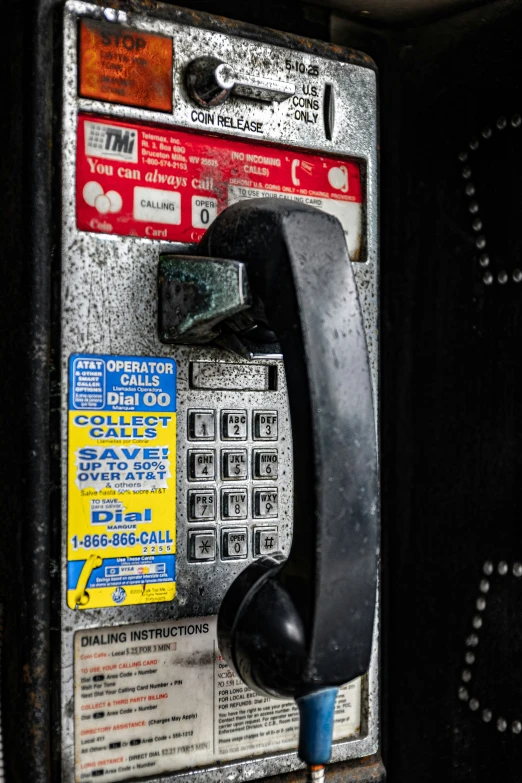 a pay phone and several credit cards