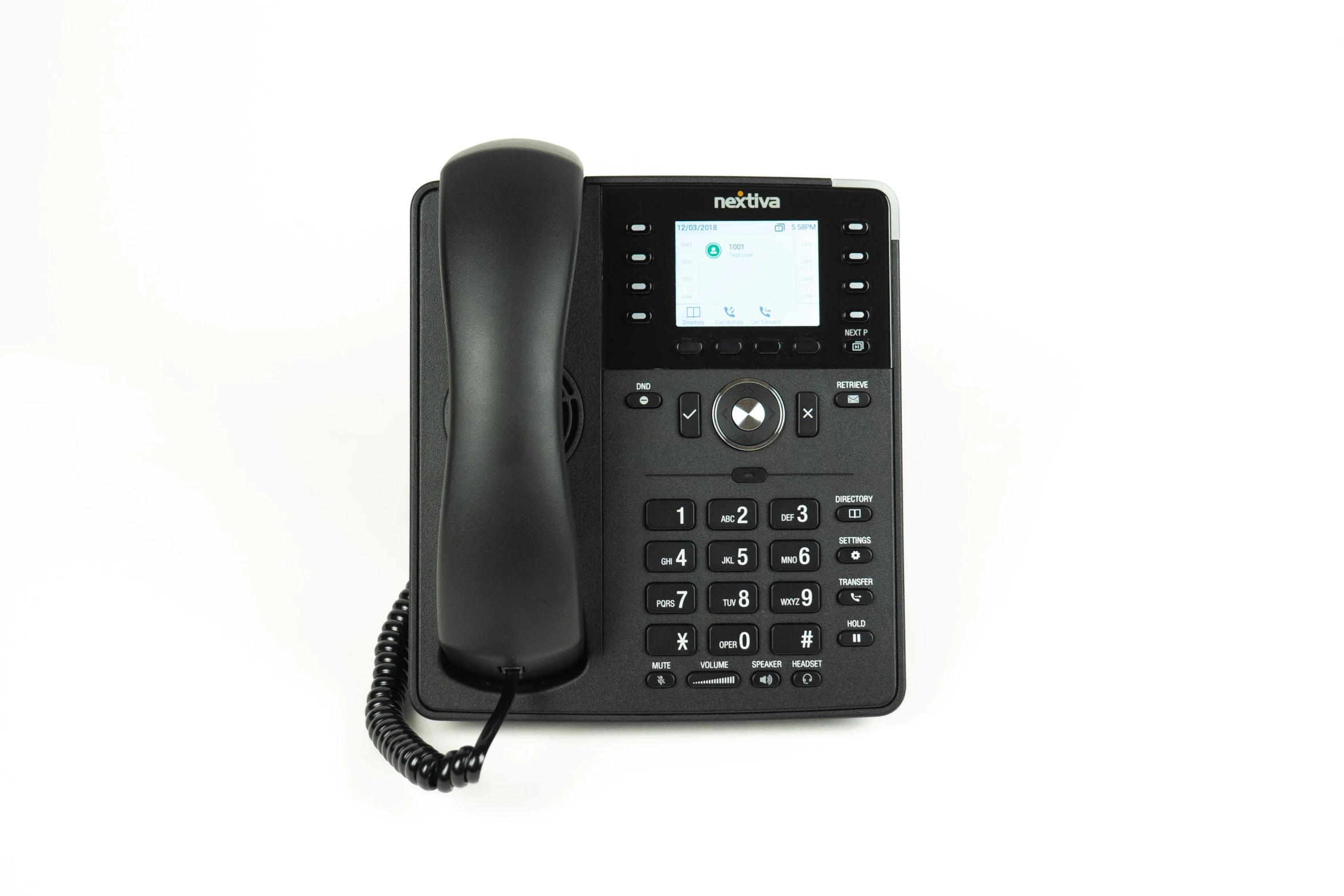 a telephone sits upright on the ground against a white background