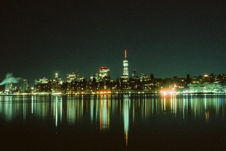 a city sits high above the water