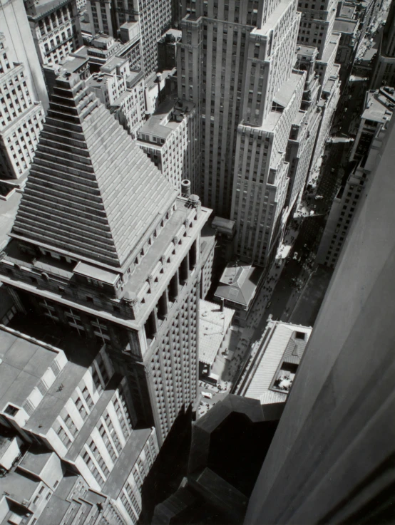 there are many buildings in the city from high up