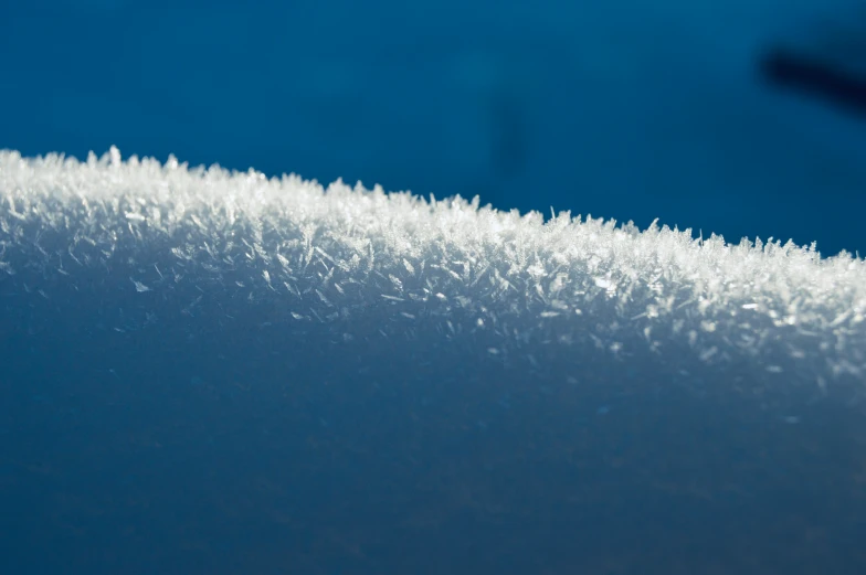 snow flakes on the roof of a car