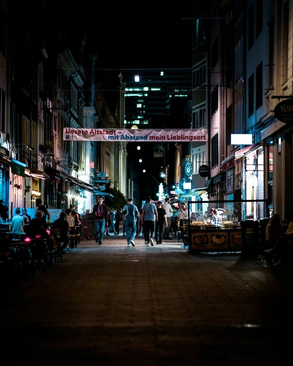 a city street at night during the day