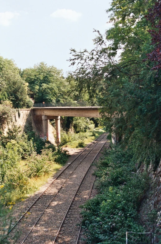 a picture of a train on some tracks