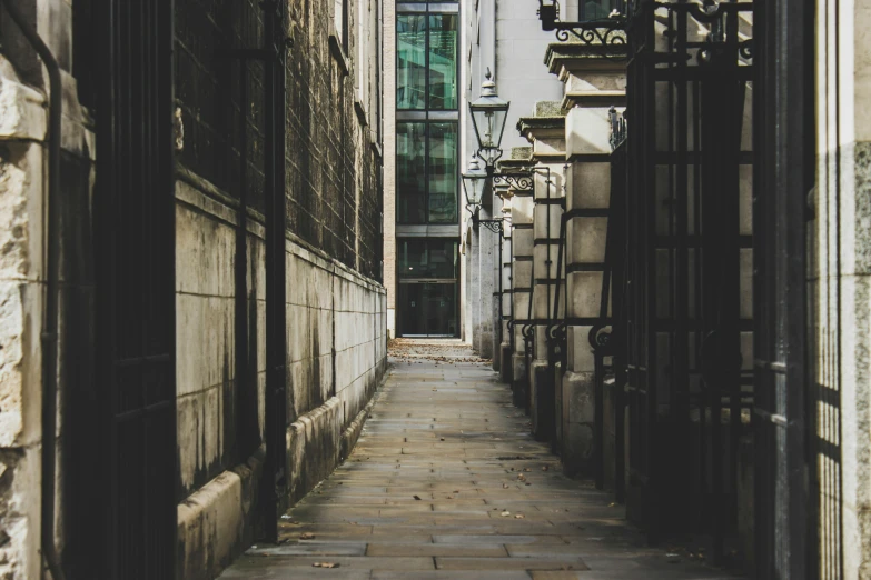 a street lined with windows and some doors