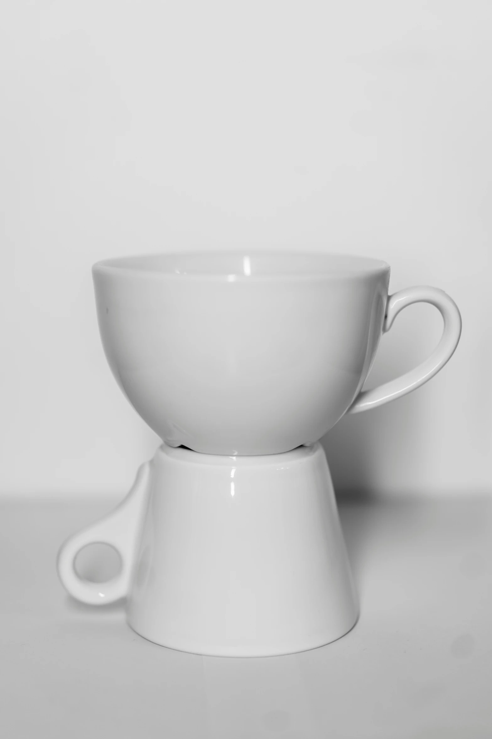 the white bowl is placed on top of the counter