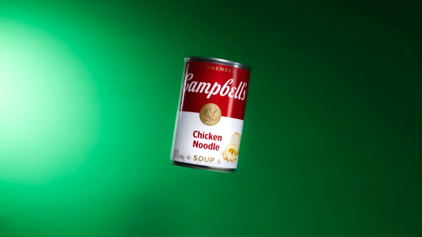 a can of food hanging from a hook