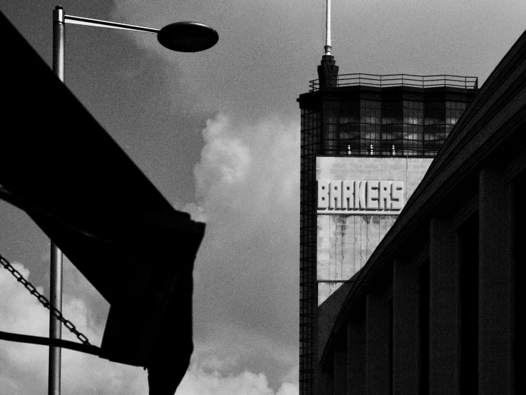 a tall building sitting next to a traffic light