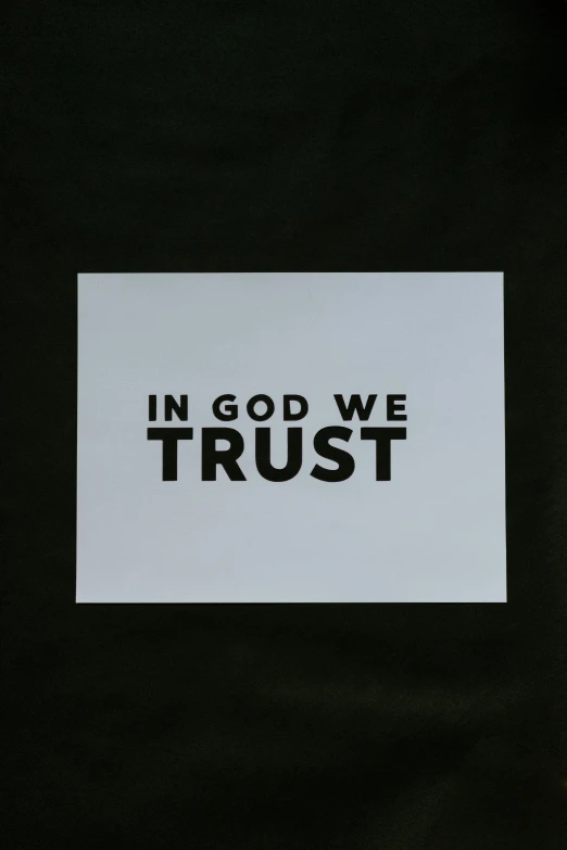 there is a sticker with the words in god we trust