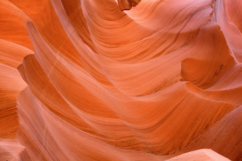 close up of the top of a huge rock formation