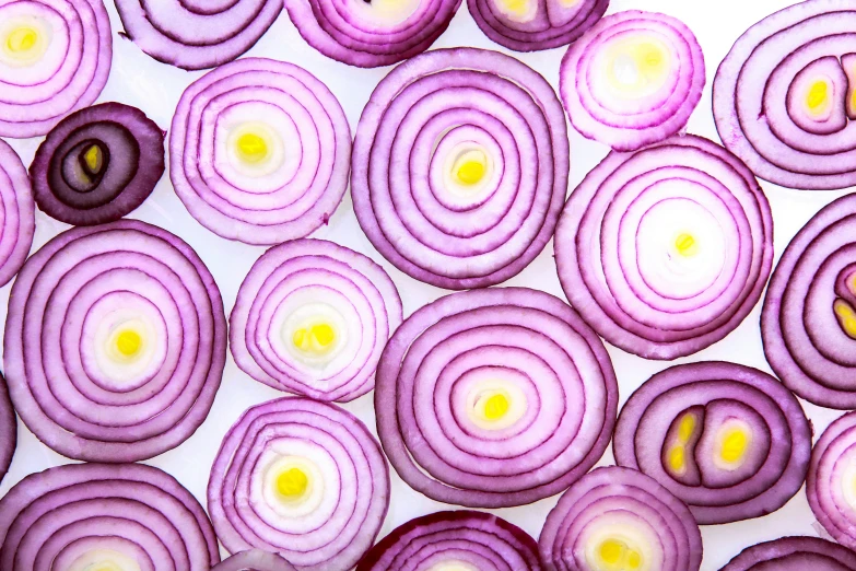 sliced red onions on a plate