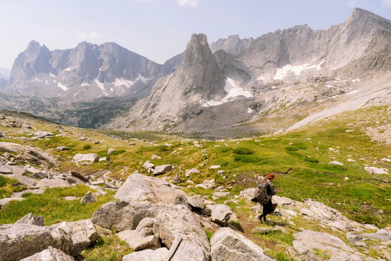 a person that is standing on a hill