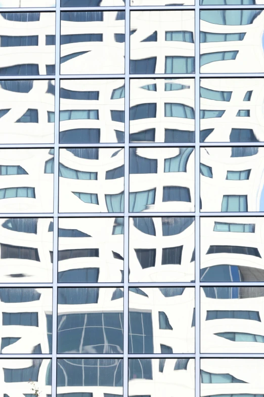 windows and shapes in the form of rectangles on a building