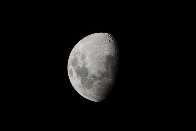 the moon is visible as it can be seen from an angle