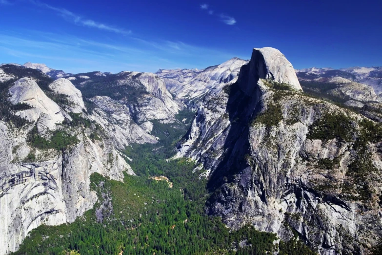 a majestic view from the summit of half dome