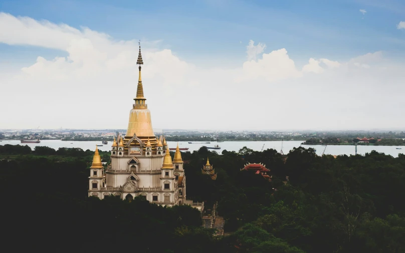 an image of a church from above