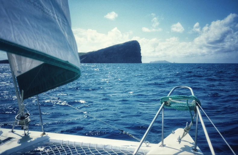 a view from the deck of a boat on a sunny day